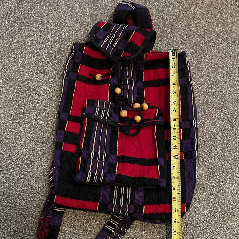Boho Backpack Rucksack Mochila Knapsack Multicolor Beaded Hippy Festival VTG